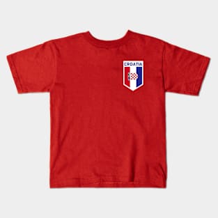 Croatia Flag Emblem Kids T-Shirt